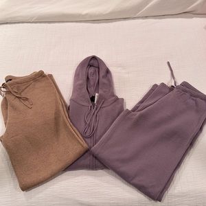 NWT 100% Cashmere set (hoodie/ 2 pants) size XS (4/6)